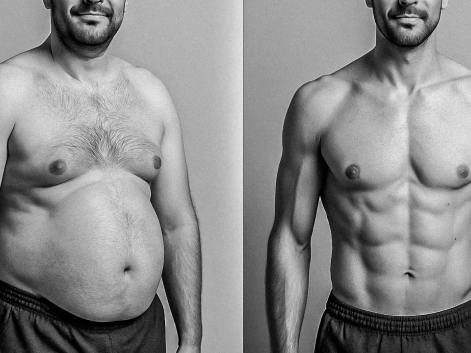 ventre proéminent chez l'homme